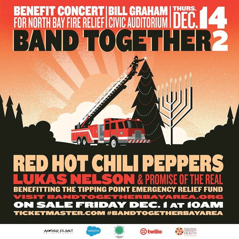 Band Together concert flyer